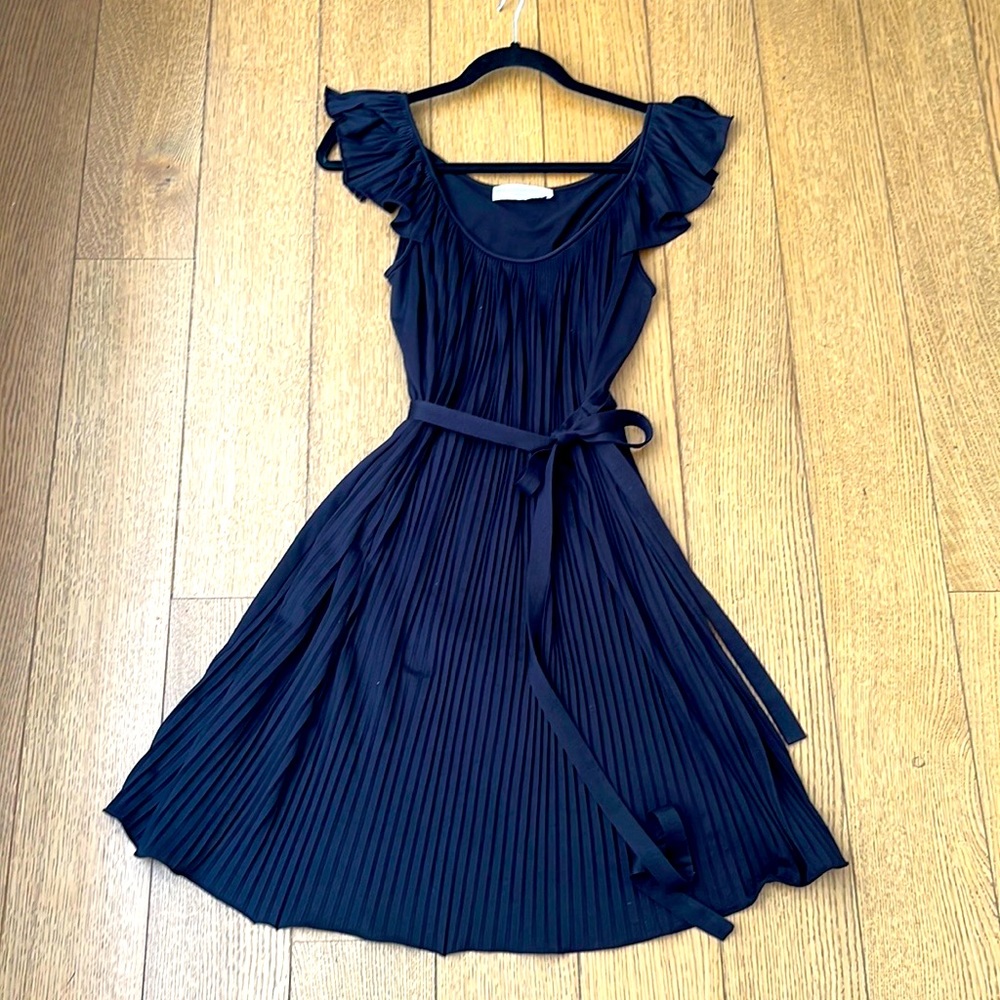 Stella McCartney Ruffled and Pleated Black Dress Size 40 - Picture 7 of 8